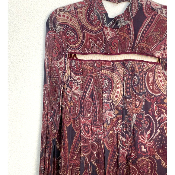 TJD The Jet Set Diaries Paisley Mini Cut out Back Chiffon sz 8 - Picture 5 of 8